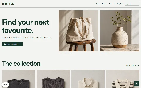 Actual Thrifted template layout